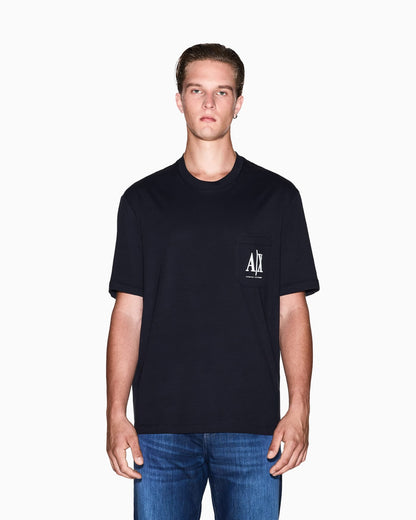 Cotton jersey t-shirt with crewneck and pocket Icon