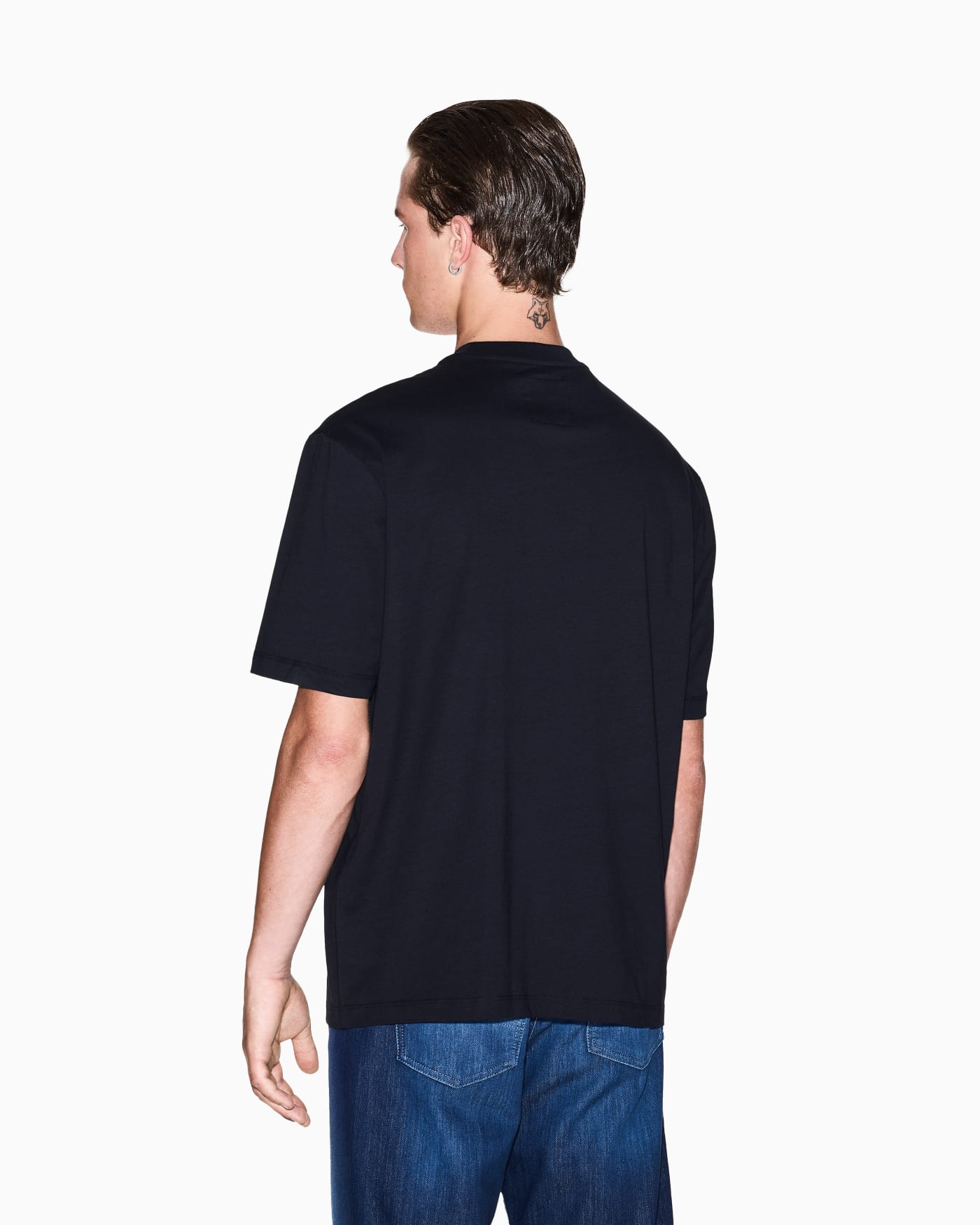 Cotton jersey t-shirt with crewneck and pocket Icon