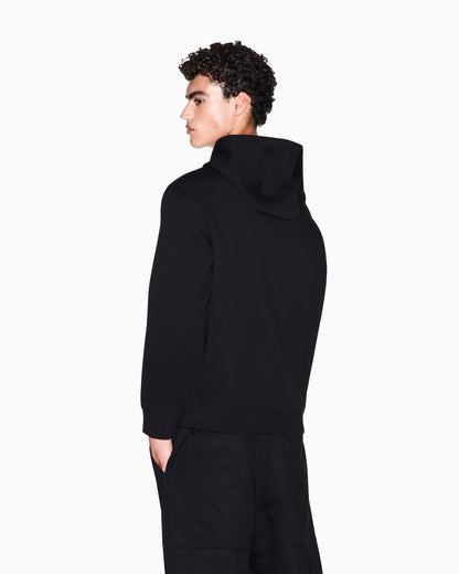 Stretch cotton hoodie with a kangaroo pocket and logo Icon