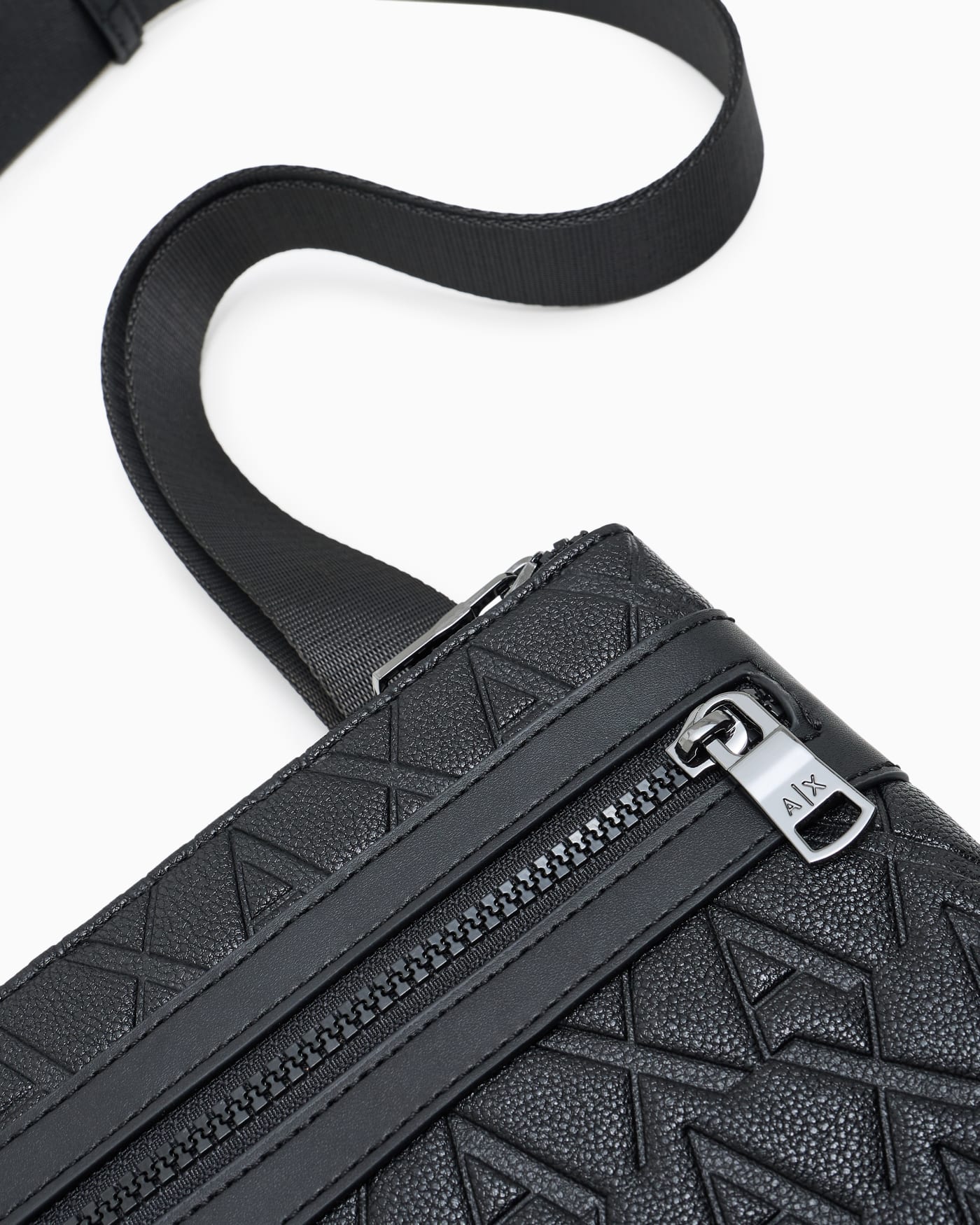 Crossbody bag embossed logo for man