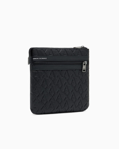 Crossbody bag embossed logo for man