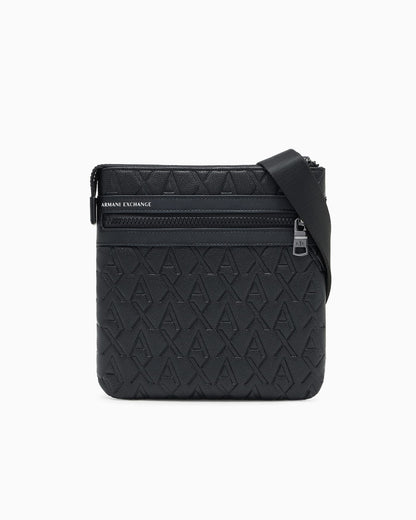 Crossbody bag embossed logo for man