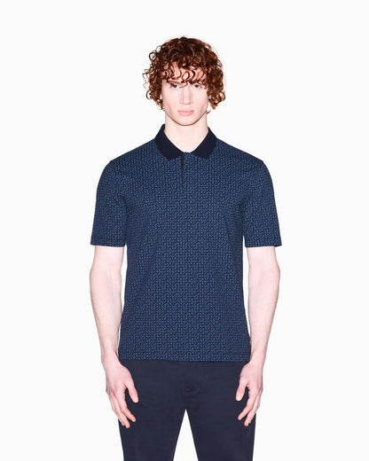 regular fit polo shirt in stretch cotton piqué