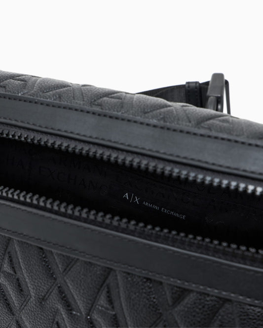 Belt bag embossed faux leather for man