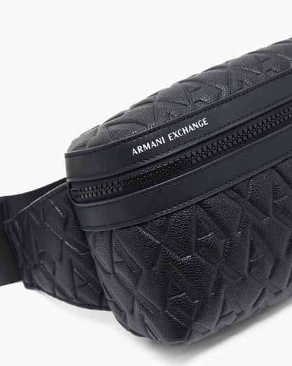 Belt bag embossed faux leather for man