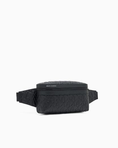 Belt bag embossed faux leather for man