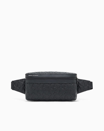 Belt bag embossed faux leather for man