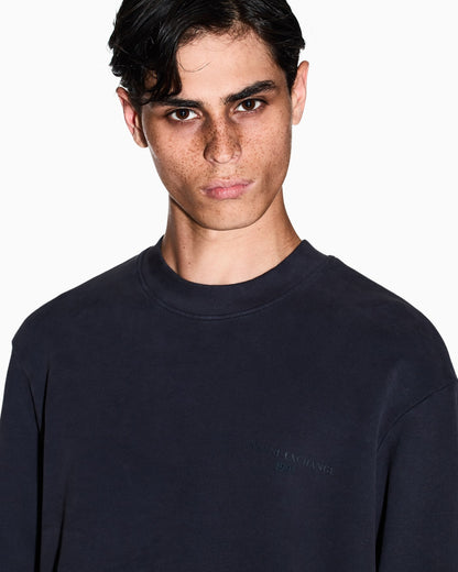 Garment-dyed cotton crewneck sweatshirt