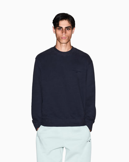 Garment-dyed cotton crewneck sweatshirt
