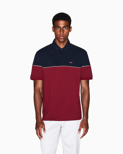 Regular fit two-tone polo
