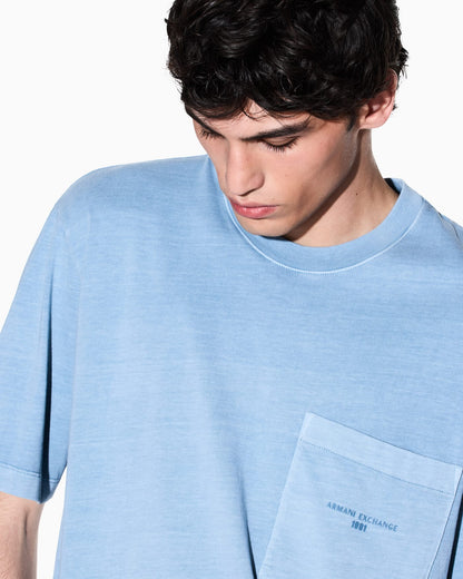 Used-effect cotton T-shirt