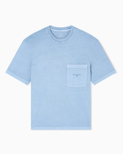 Used-effect cotton T-shirt