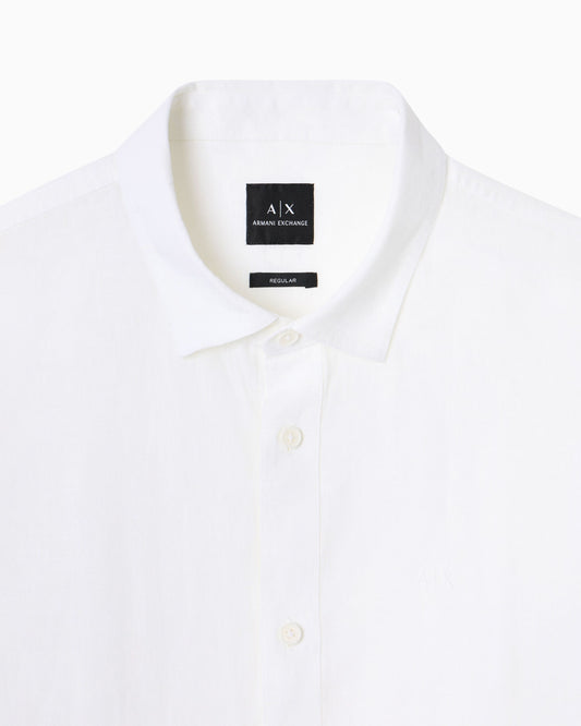 Long sleeve shirt linen regular fit man