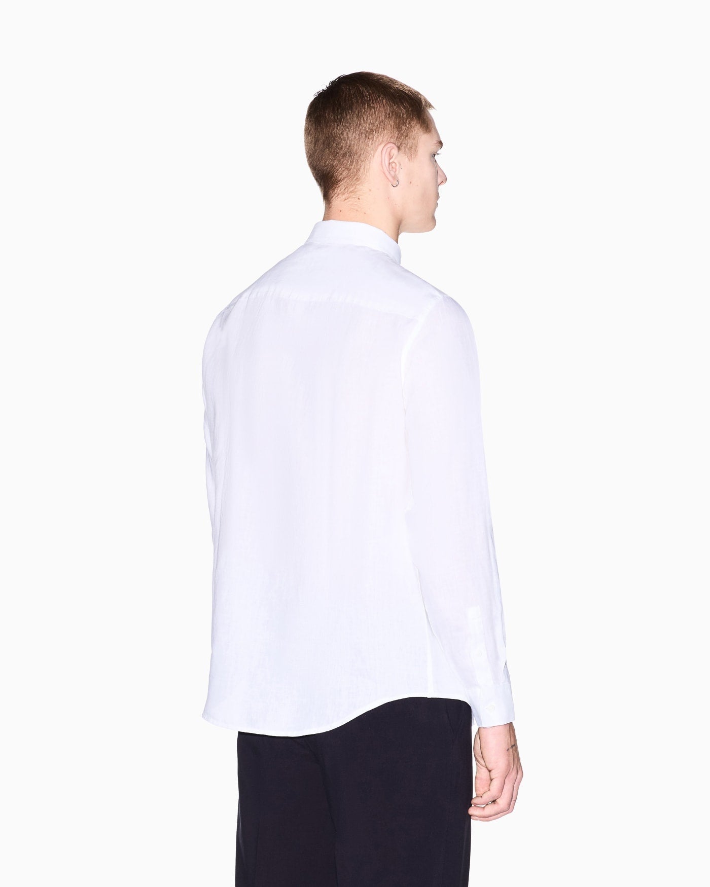 Long sleeve shirt linen regular fit man