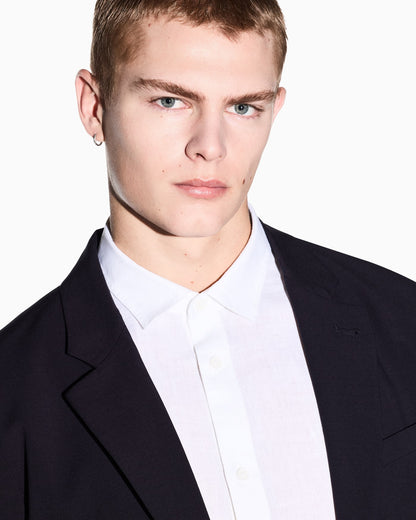 Long sleeve shirt linen regular fit man