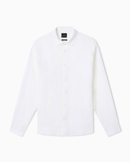 Long sleeve shirt linen regular fit man
