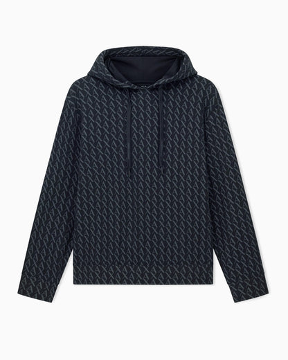 Logo hoodie in cotton French terry