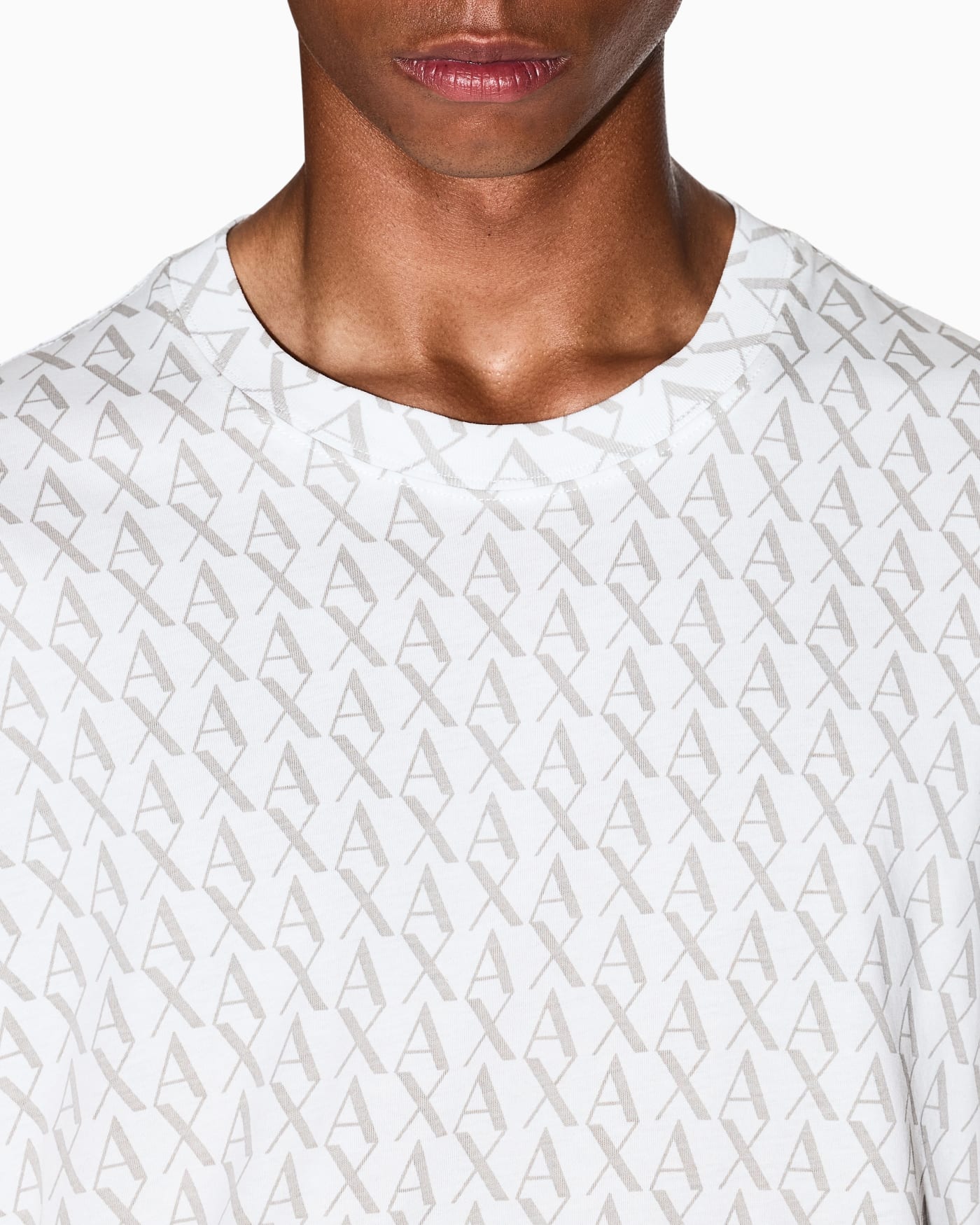 Allover monogram cotton t-shirt man