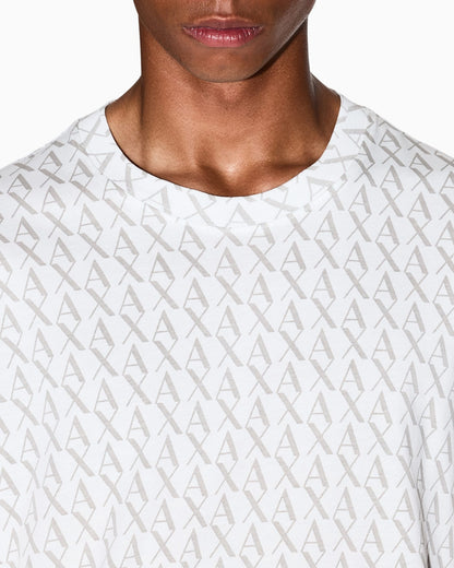 Allover monogram cotton t-shirt man