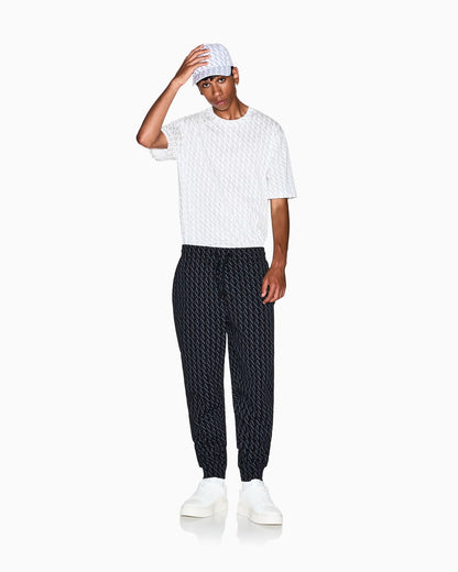 Allover monogram cotton t-shirt man