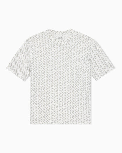 Allover monogram cotton t-shirt man