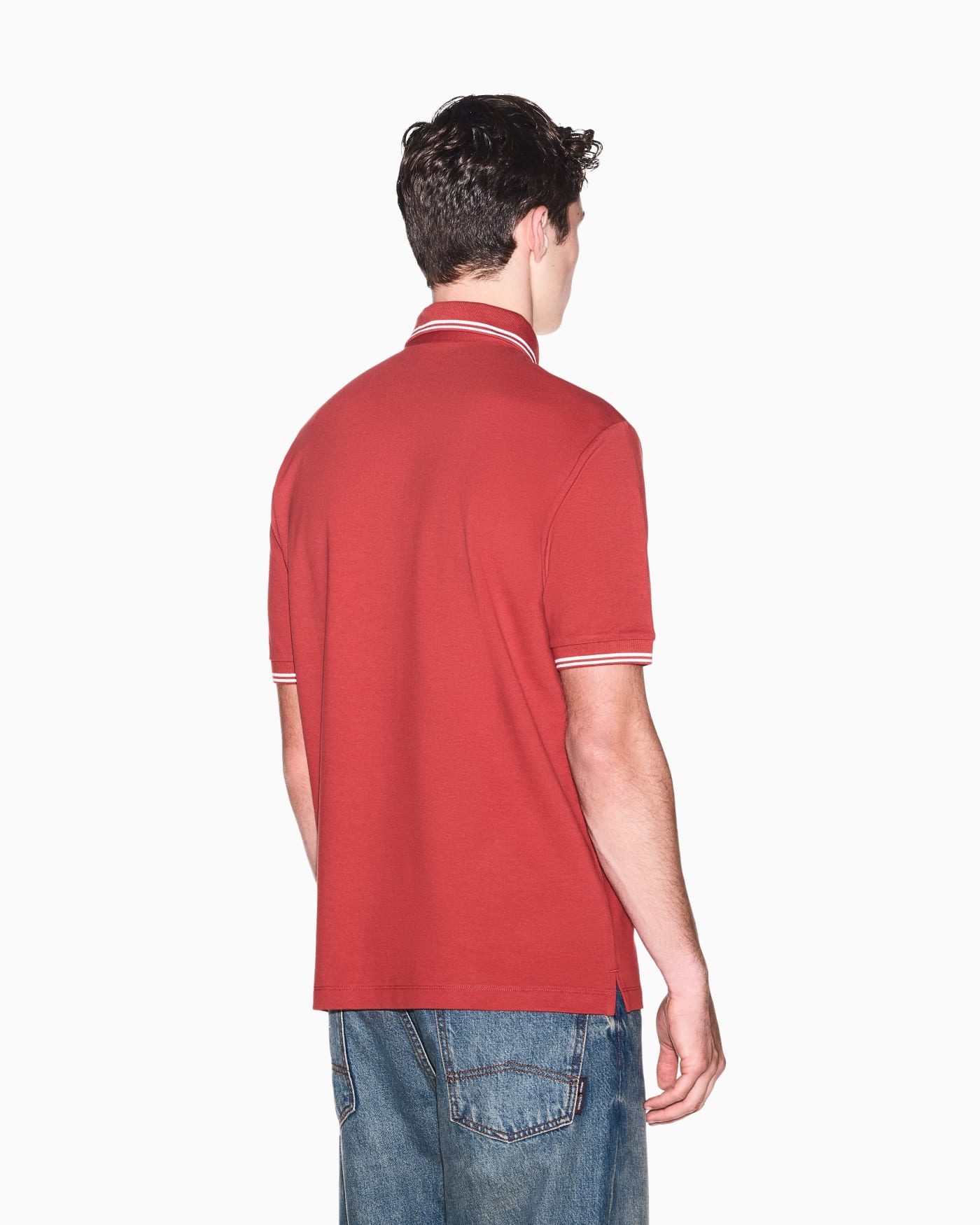 regular fit polo shirt in stretch cotton piquet