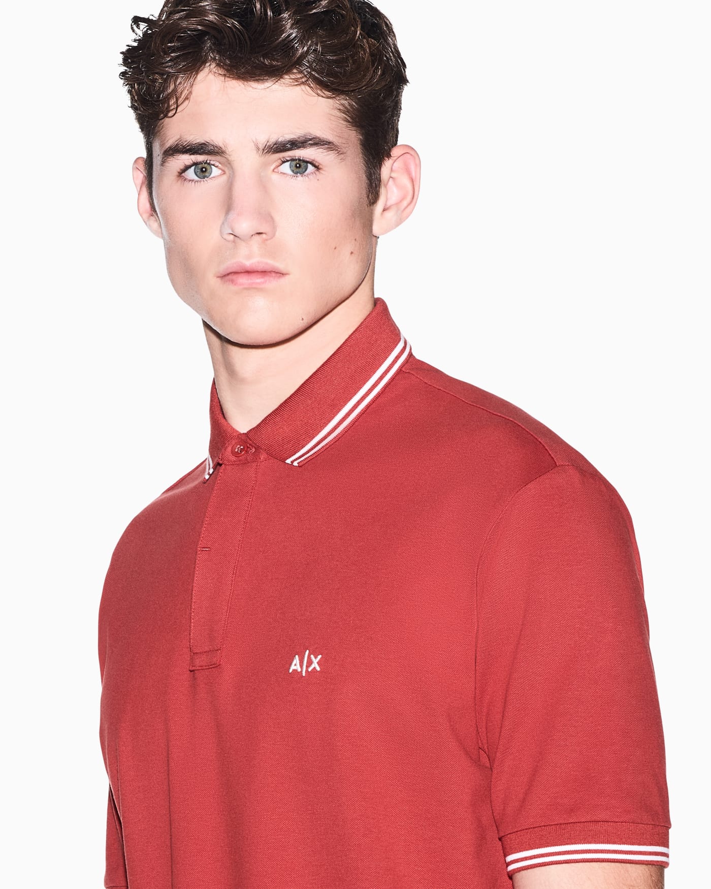 regular fit polo shirt in stretch cotton piquet