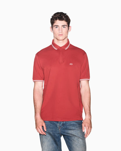 regular fit polo shirt in stretch cotton piquet