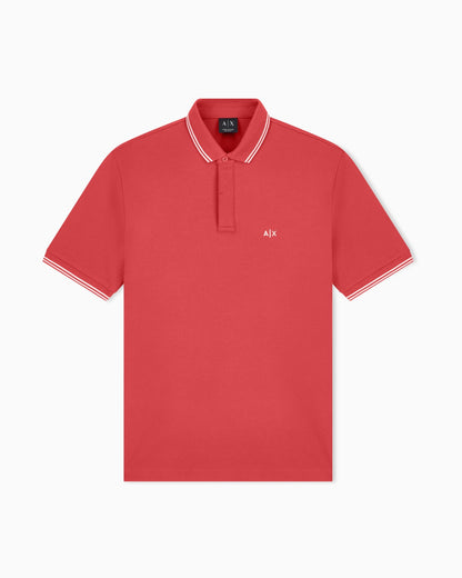 regular fit polo shirt in stretch cotton piquet