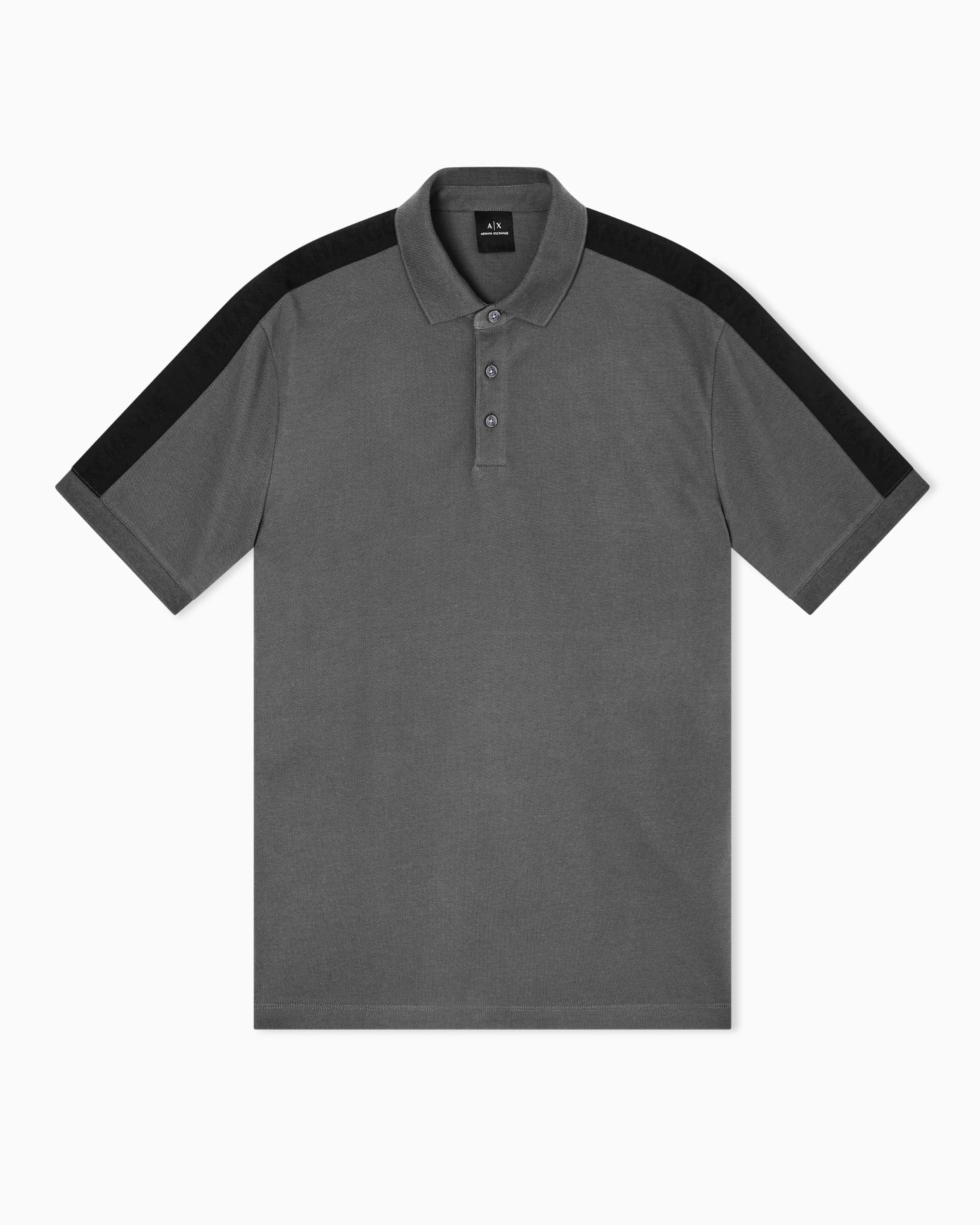 Contrasting tape polo in cotton pique