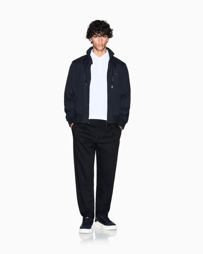 Jacquard cotton polo shirt man