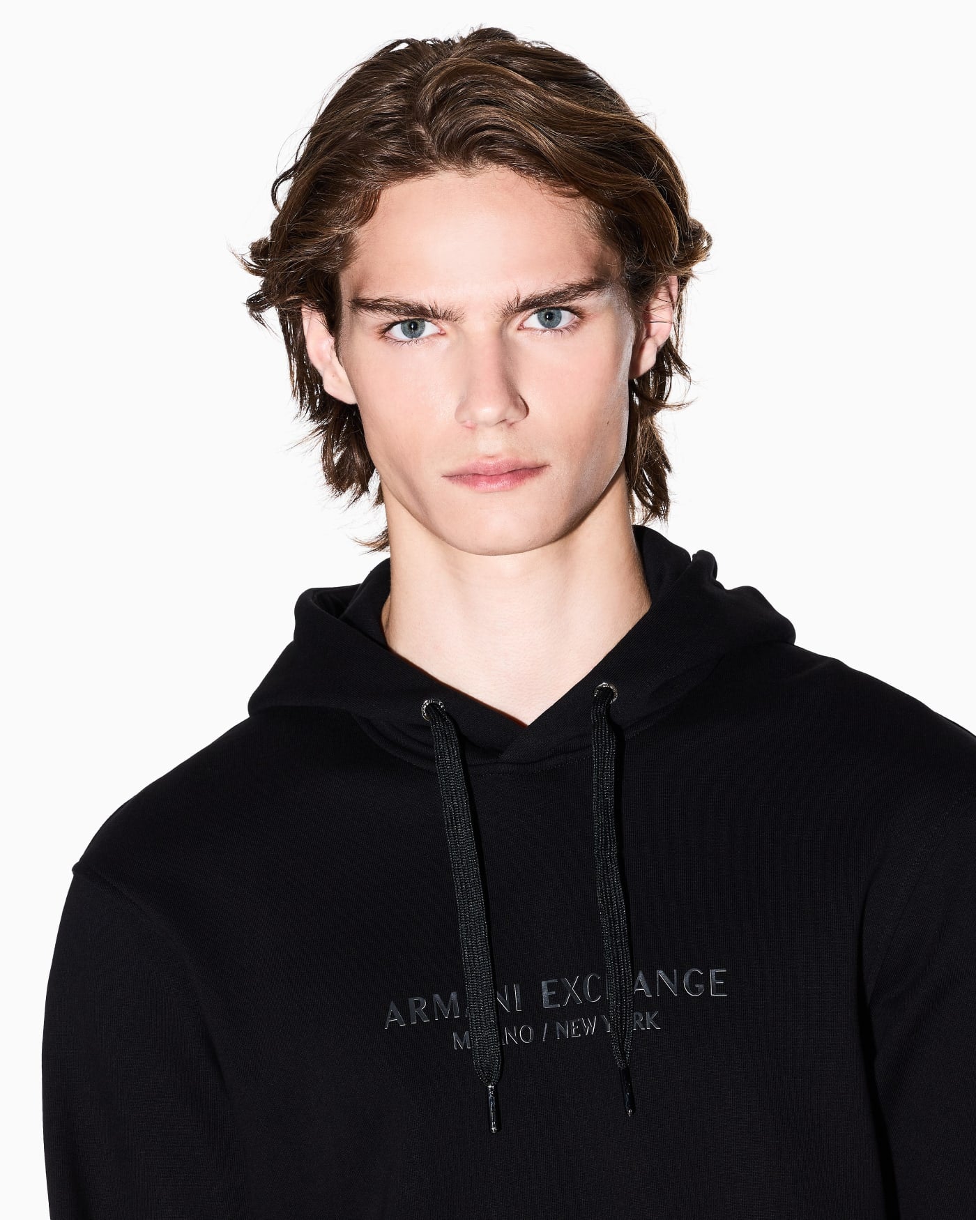 Regular fit French terry hoodie with a logo print Essential