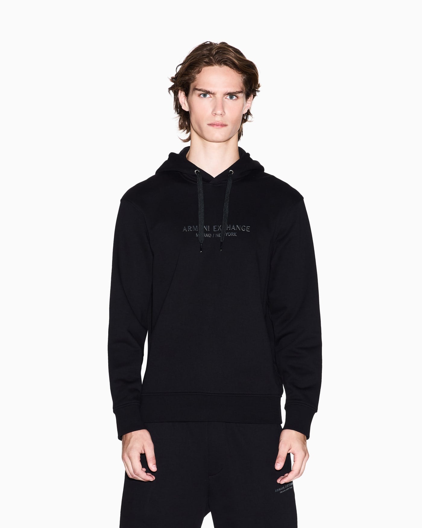 Regular fit French terry hoodie with a logo print Essential