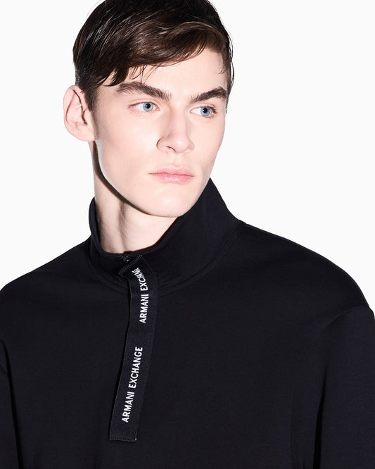 High-neck sweatshirt with zip