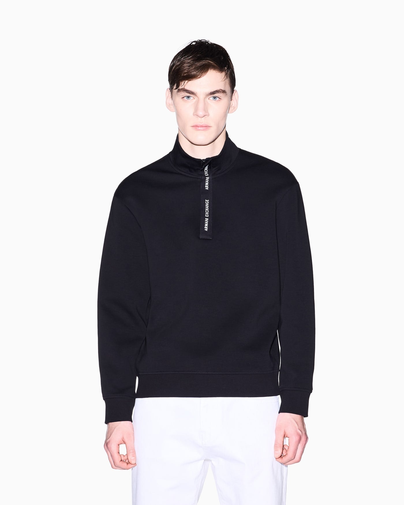 High-neck sweatshirt with zip