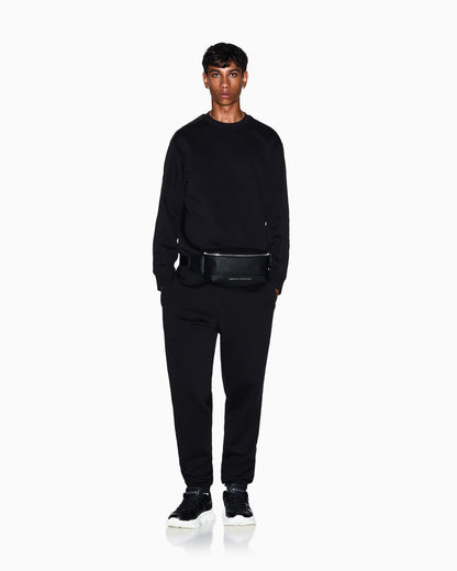 Crewneck sweatshirt logo tape detail man