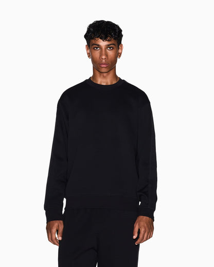 Crewneck sweatshirt logo tape detail man