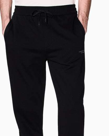 regular fit trousers in cotton French terry