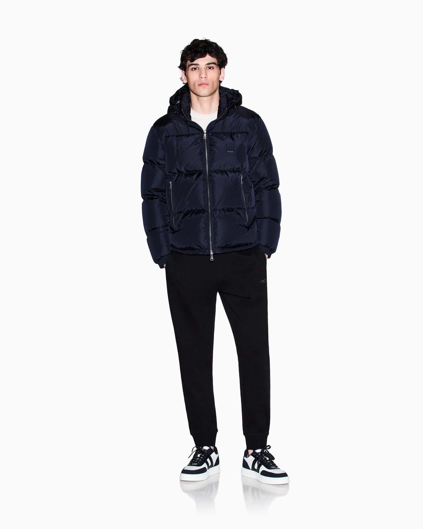 regular fit trousers in cotton French terry