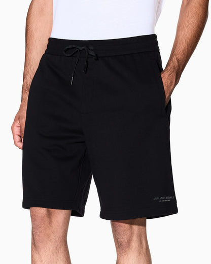 Drawstring cotton French terry shorts with logo Essential