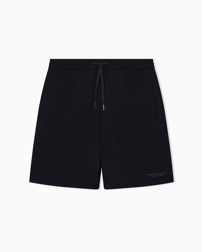 Drawstring cotton French terry shorts with logo Essential