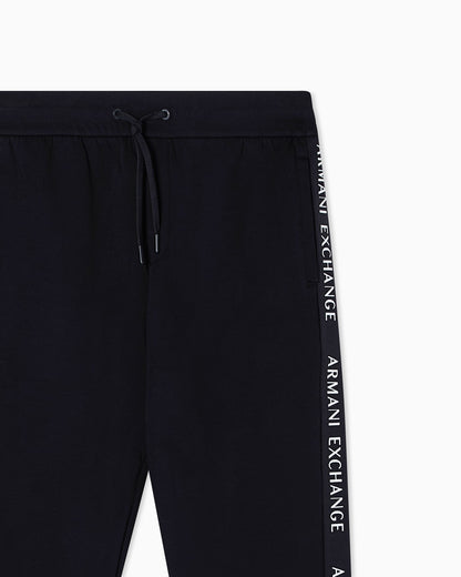 Striped pants in a stretch cotton blend