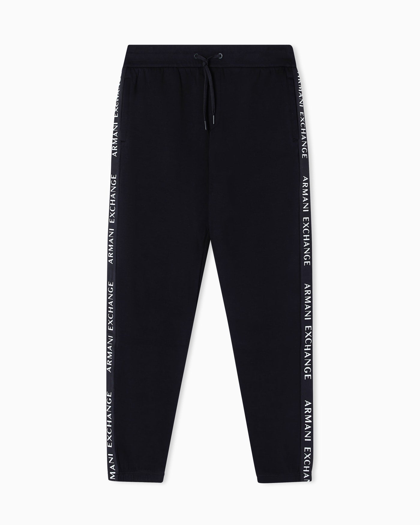Striped pants in a stretch cotton blend