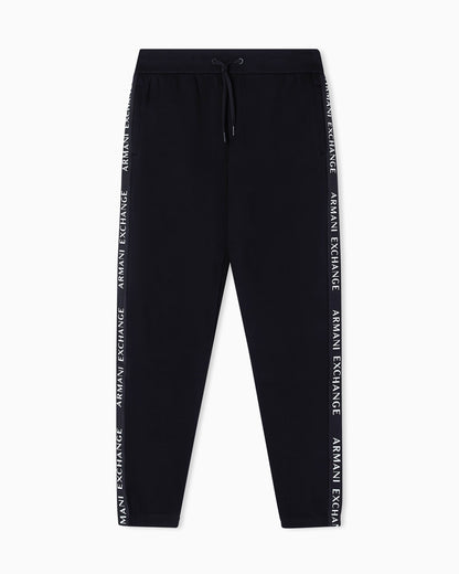 Striped pants in a stretch cotton blend