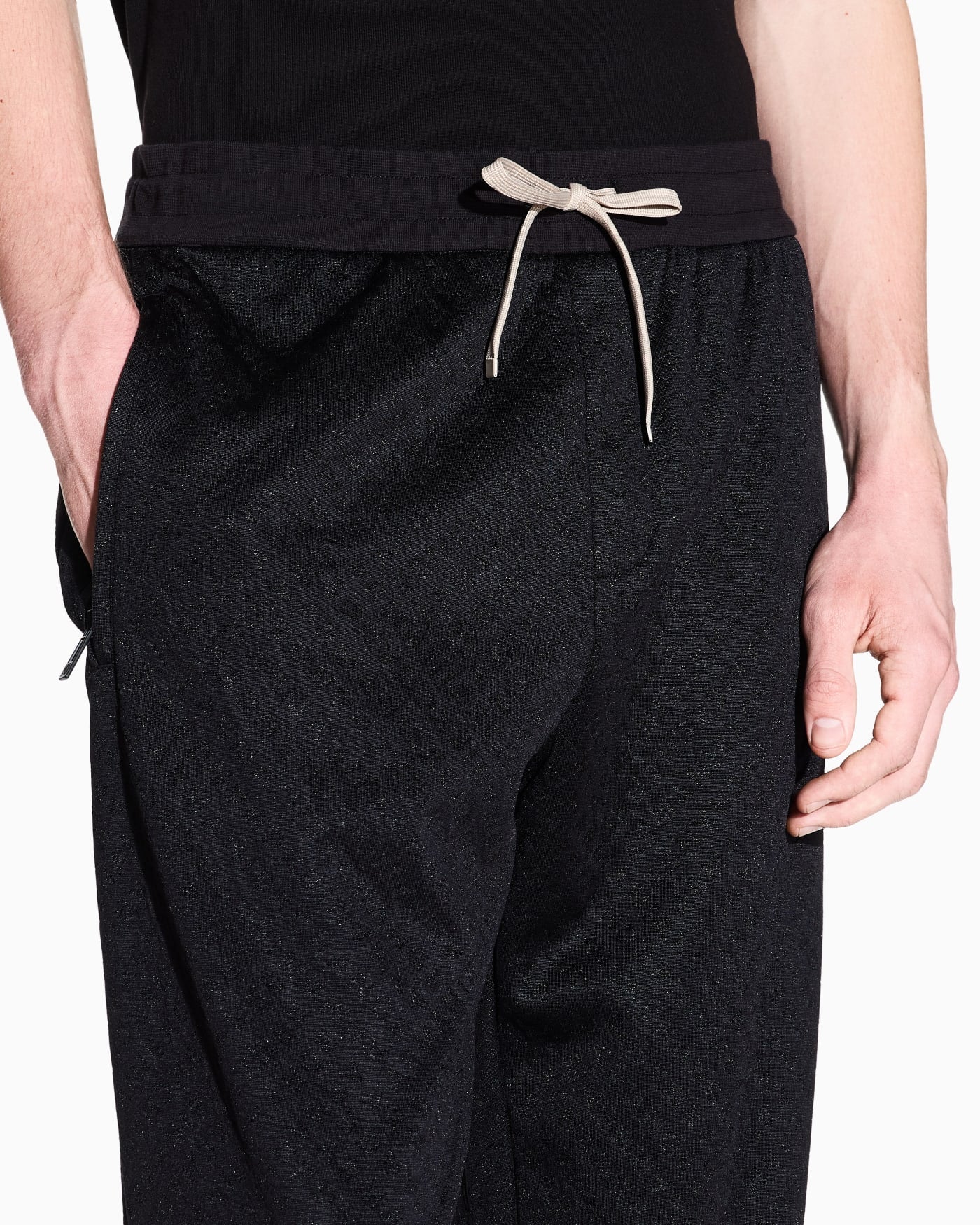 Micro-textured jogger pants