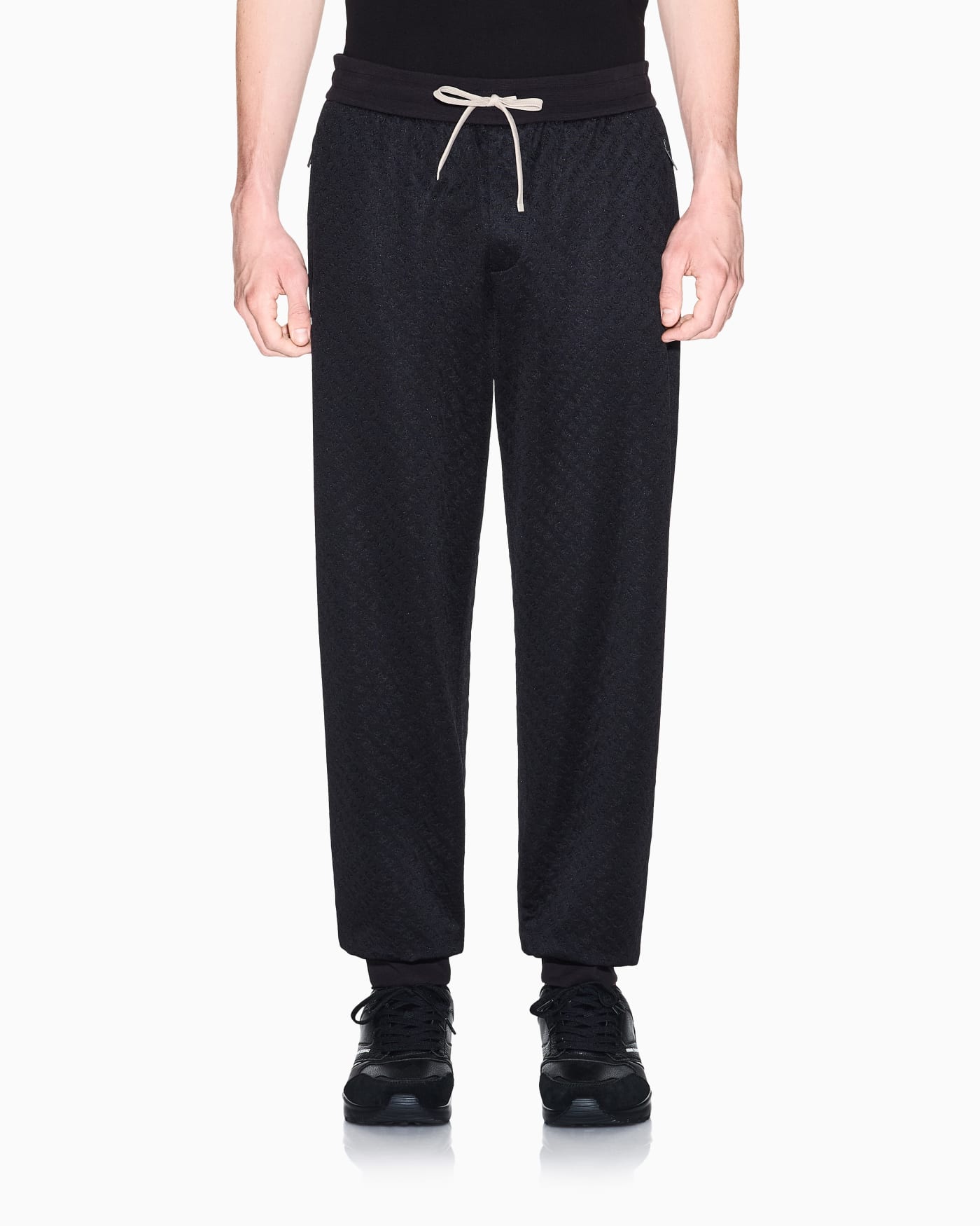 Micro-textured jogger pants