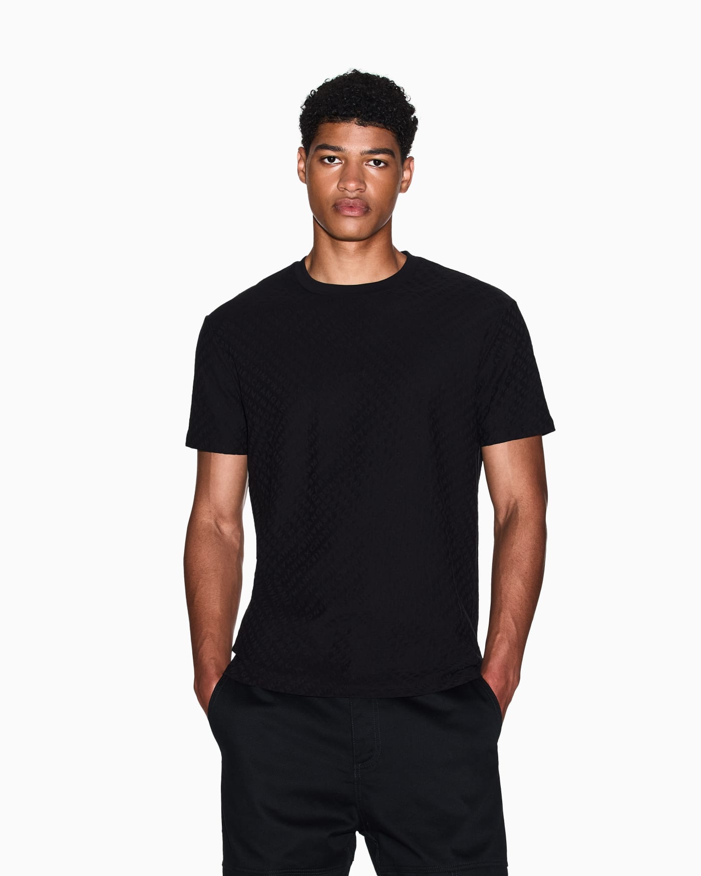 Regular fit t-shirt in jacquard fabric