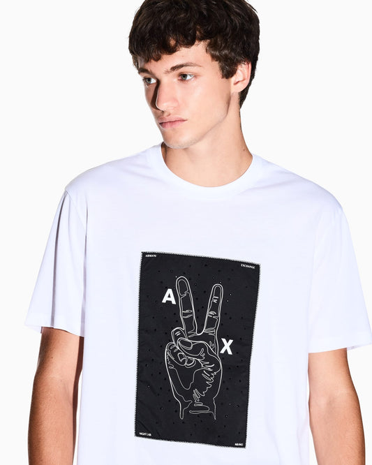 Cotton T-shirt with graphic application