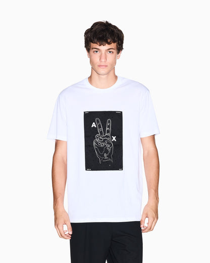 Cotton T-shirt with graphic application