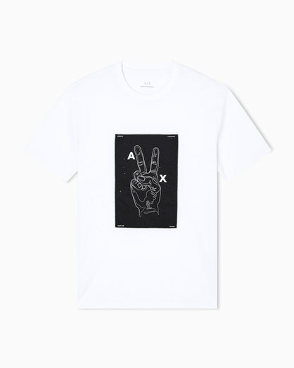 Cotton T-shirt with graphic application